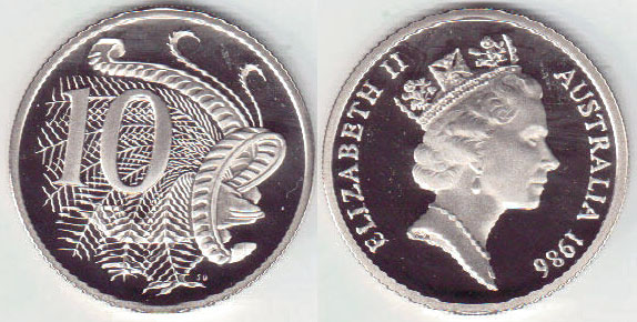 1986 Australia 10 Cents (Proof) mint set only A003328